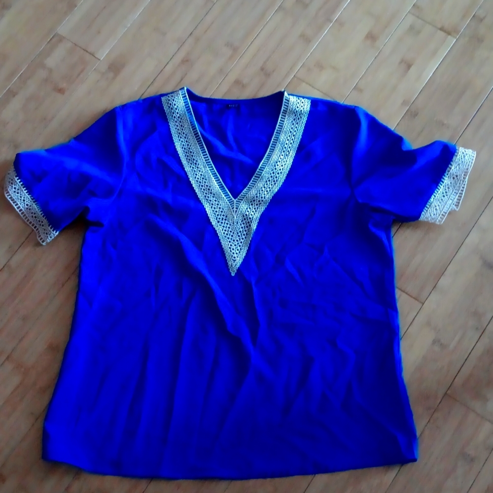 Royal blue blouse
